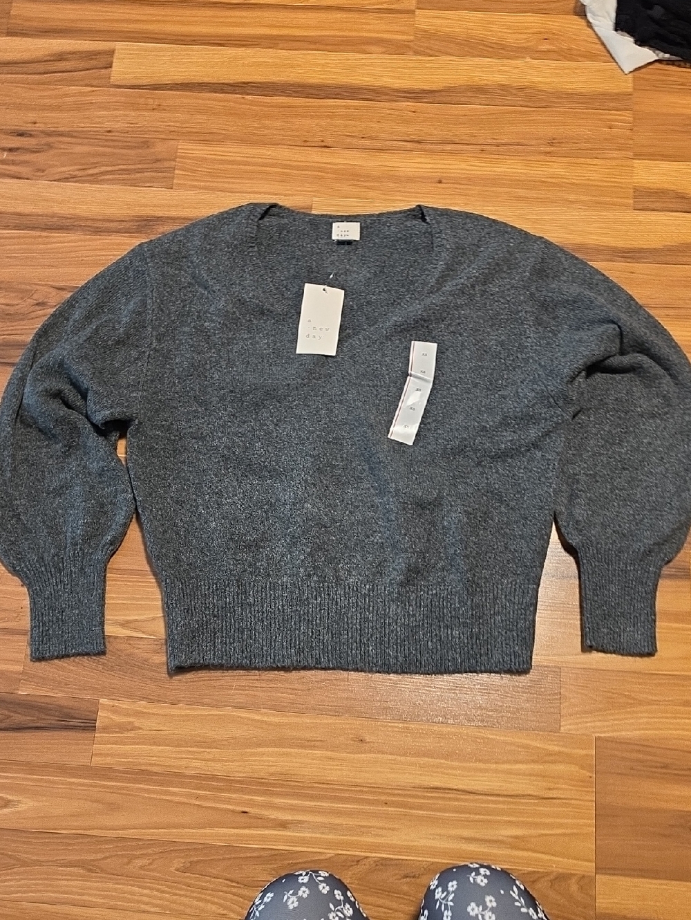 a new day Charcoal Gray Crewneck Sweater